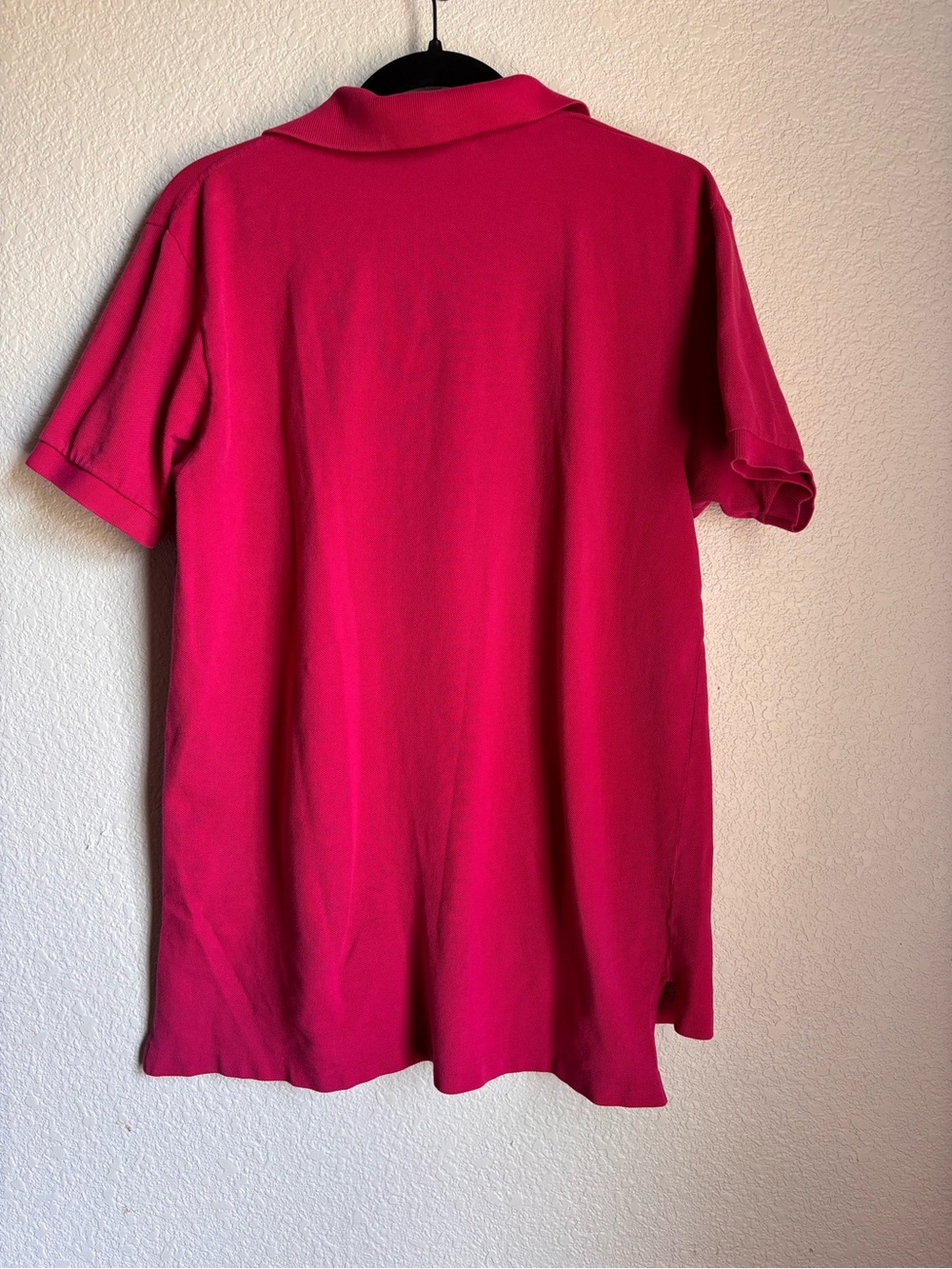 100% Cotton Lacoste Women’s Hot Pink Large Polo Shirt 2000s Y2K - Picture 2 of 5